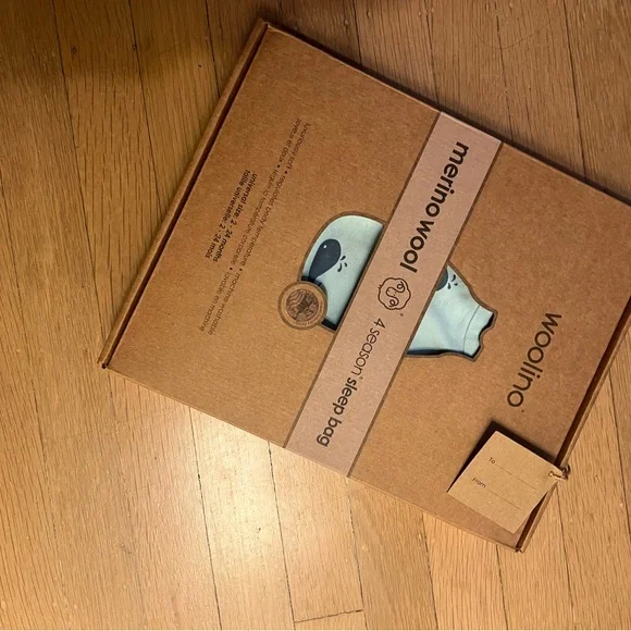 Woolino Baby Sleep Sack with Whale Print NWT - Picture 3 of 5